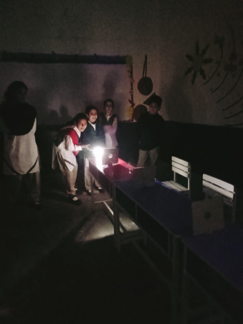 Science Activity Light Travel Straight Line at Forces School Swabi Campus